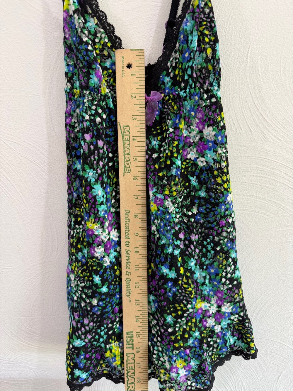 Victoria's Secret Black Multi Floral Lace-Trim Chemise - Picture 6 of 8